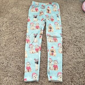 Christmas leggings with dogs and cats size s/m 7-10